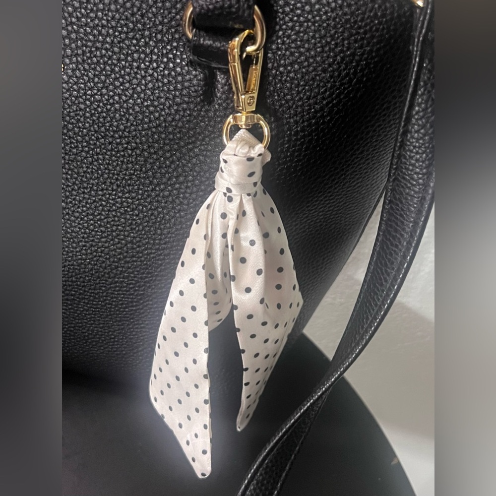 NEW Nanette Lepore Vegan Leather Handbag Satchel Crossbody Bag Purse Scarf Tie - Picture 4 of 14